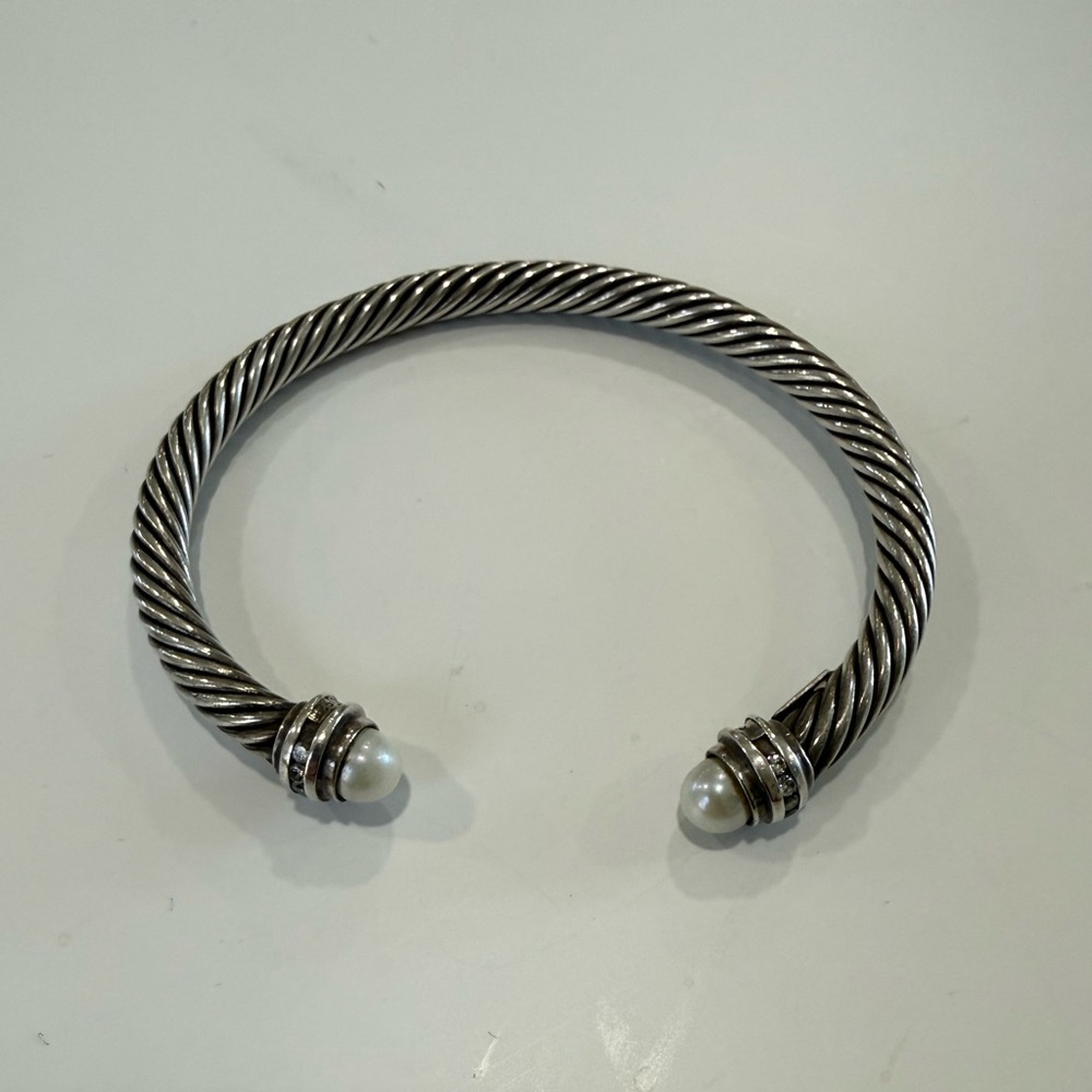 David Yurman, Cable Classics Bracelet with Pavé Diamond Domes